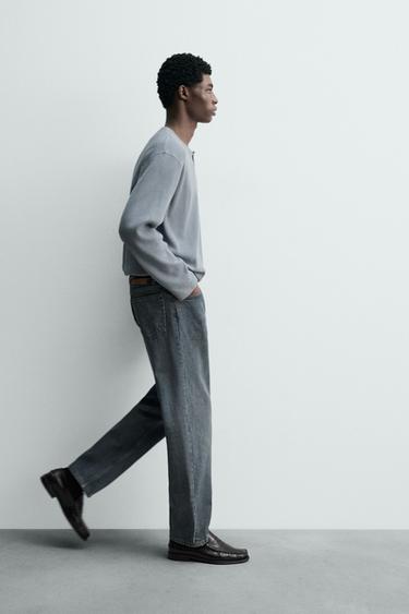 STRAIGHT ANKLE FIT JEANS - Blue / Grey by Zara - Image 5