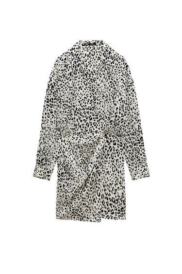 ANIMAL PRINT WRAP DRESS