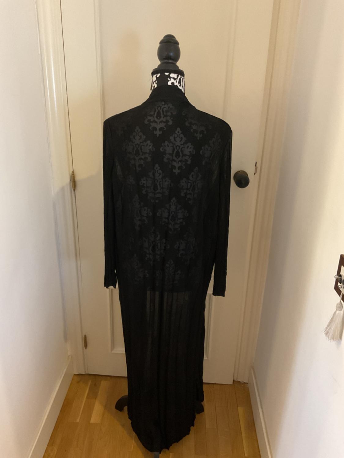 LONG STRIPED TEXTURED CARDIGAN - Image 2