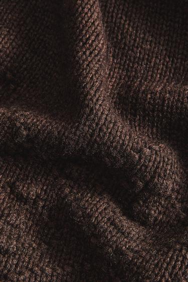 MANTA LANA - Marrón oscuro de Zara