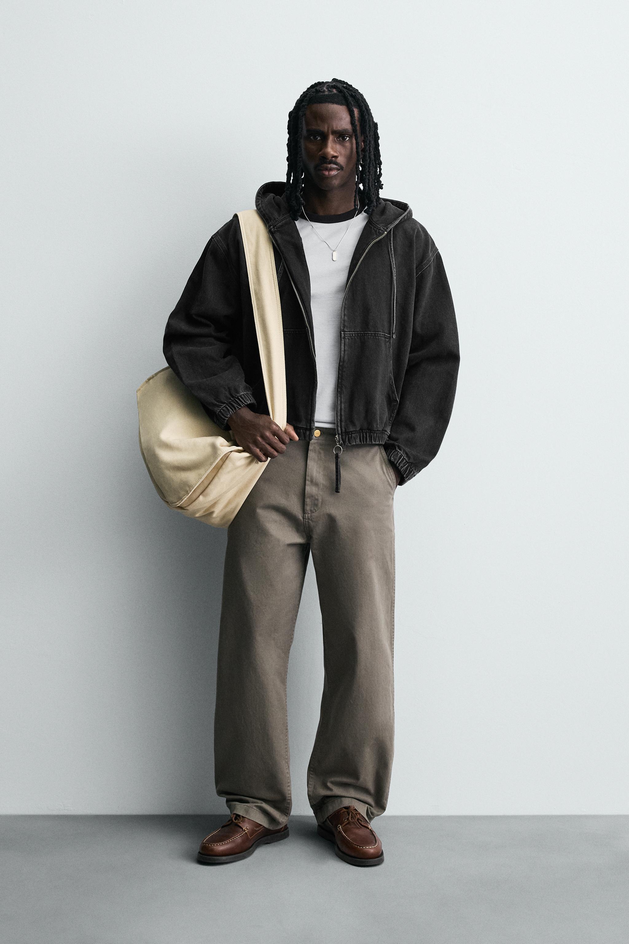 ZARA メンズ　フードつきMA1 　Mサイズ オンライン 通販ファッション - ZARA フード付き ブルゾン ma1