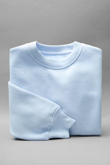 EINFARBIGES SWEATSHIRT - Hellblau von Zara