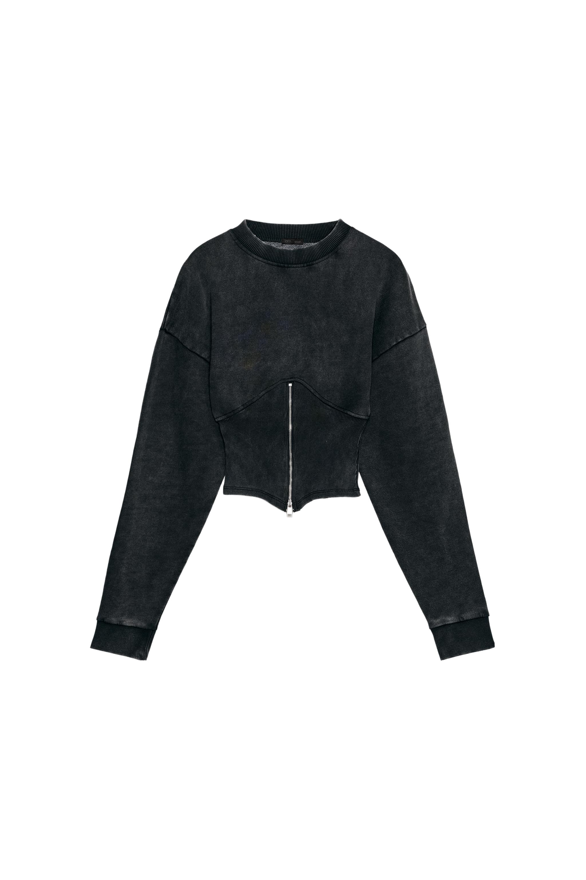 SUDADERA EFECTO LAVADO CORSÉ CREMALLERA
