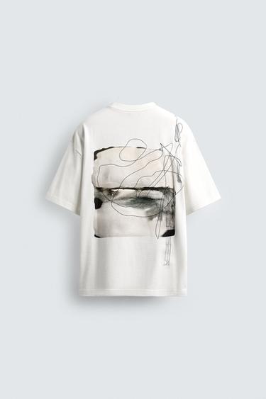 EMBROIDERED PHOTOGRAPHIC PRINT T-SHIRT - White by Zara