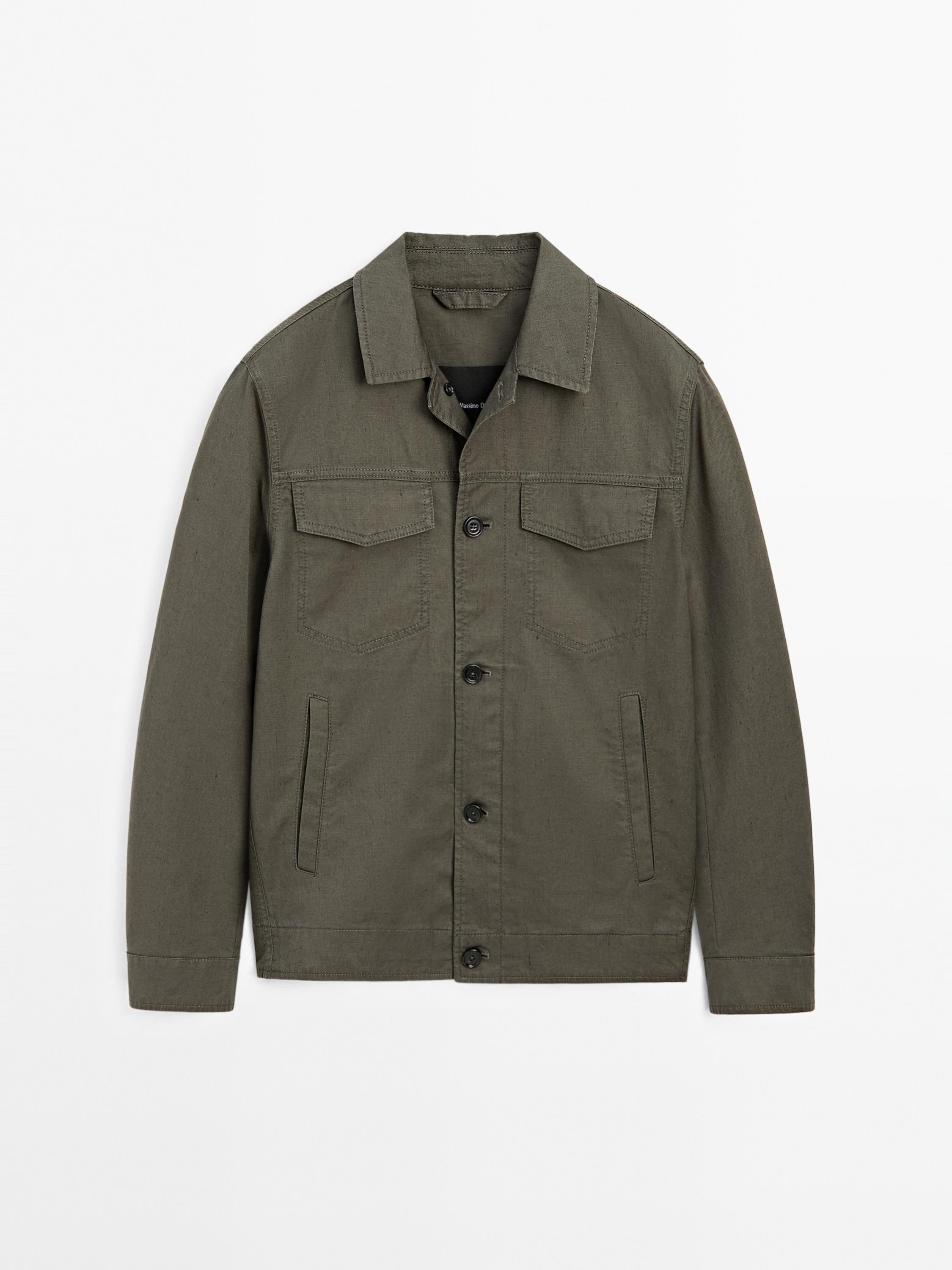 Veste coton et lin avec poches