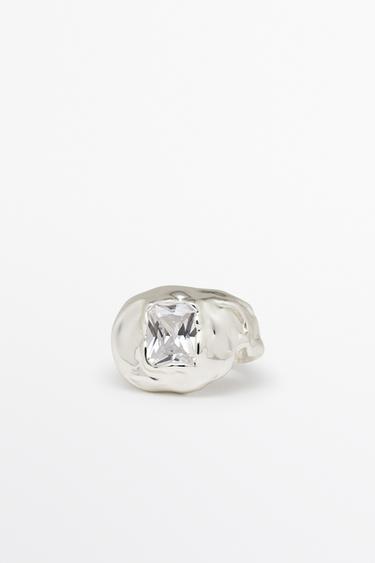 Bague effet fondu brillant - Argent de Zara