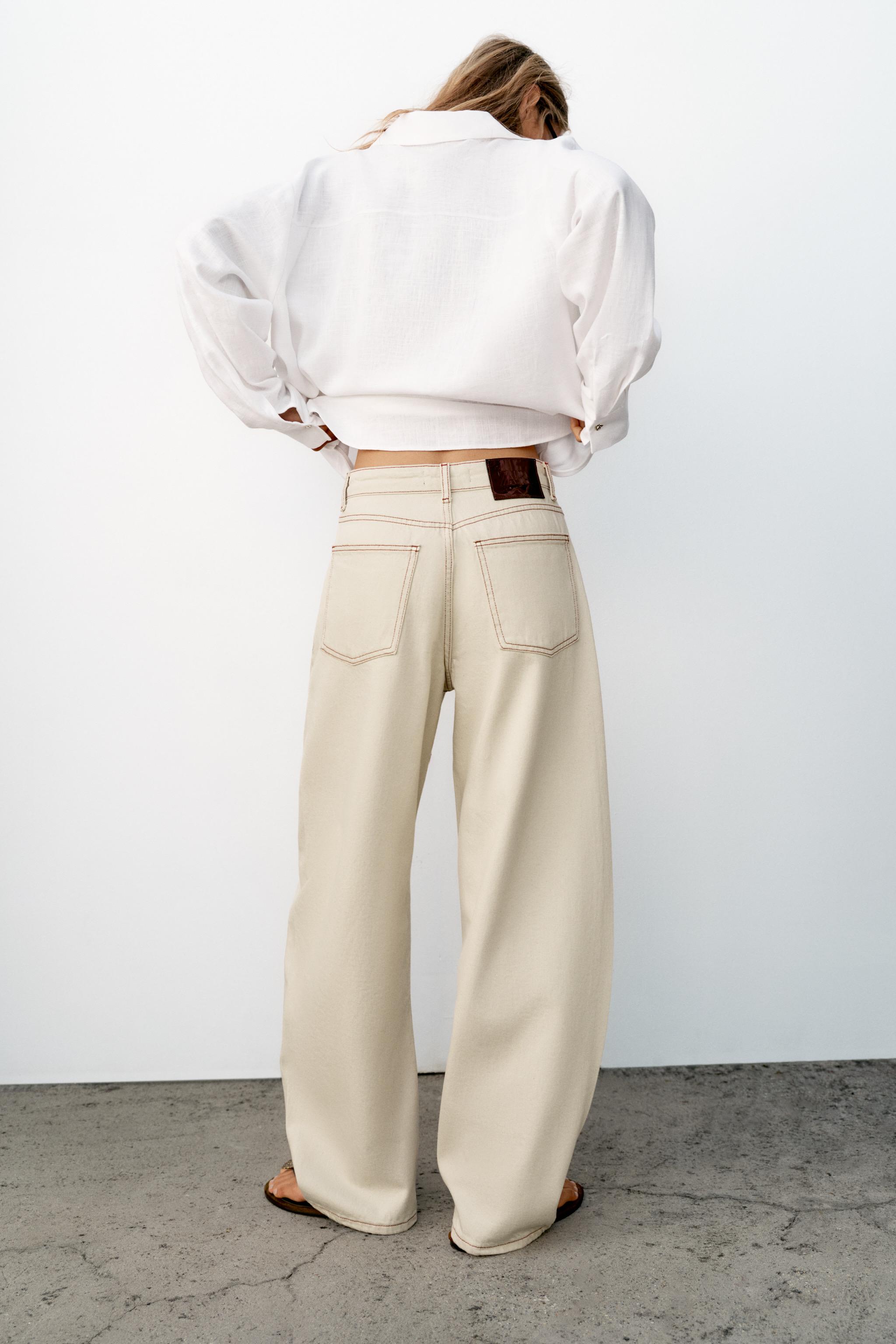 Женские джинсы Zara Z1975 MID-RISE BARREL JEANS — фото 4