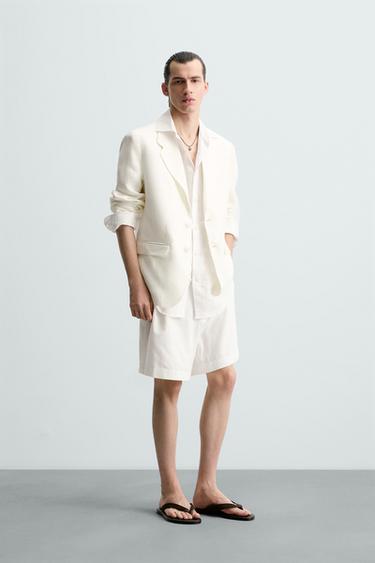 BERMUDA TEXTURA BOUCLÉ - Blanco de Zara - Imagen 0