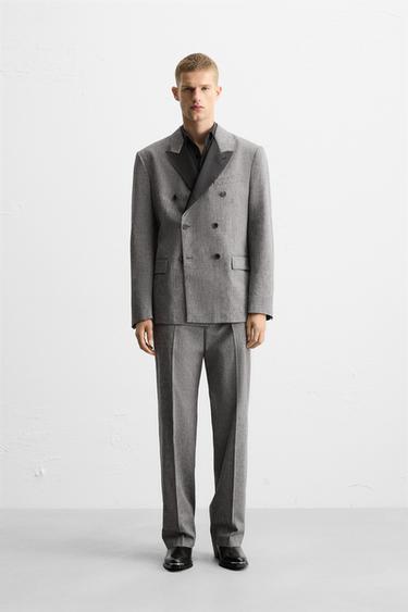 بنطلون بدلة هيكلية LIMITED EDITION - رمادي الخاص بـ Zara