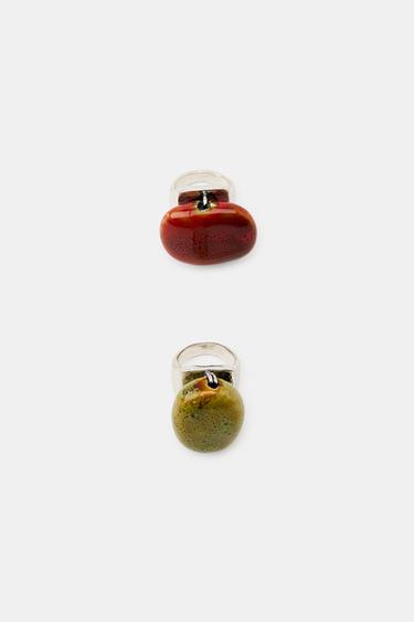 PACK 2 MAXI ANILLOS PIEDRAS - Plata de Zara