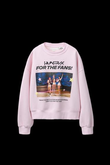 KPOP DEMON HUNTERS™ NETFLIX © PRINTED SWEATSHIRT - Pink by Zara - Image 0