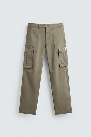 PANTALONS CARGO RELAXED FIT - Caqui clar de Zara