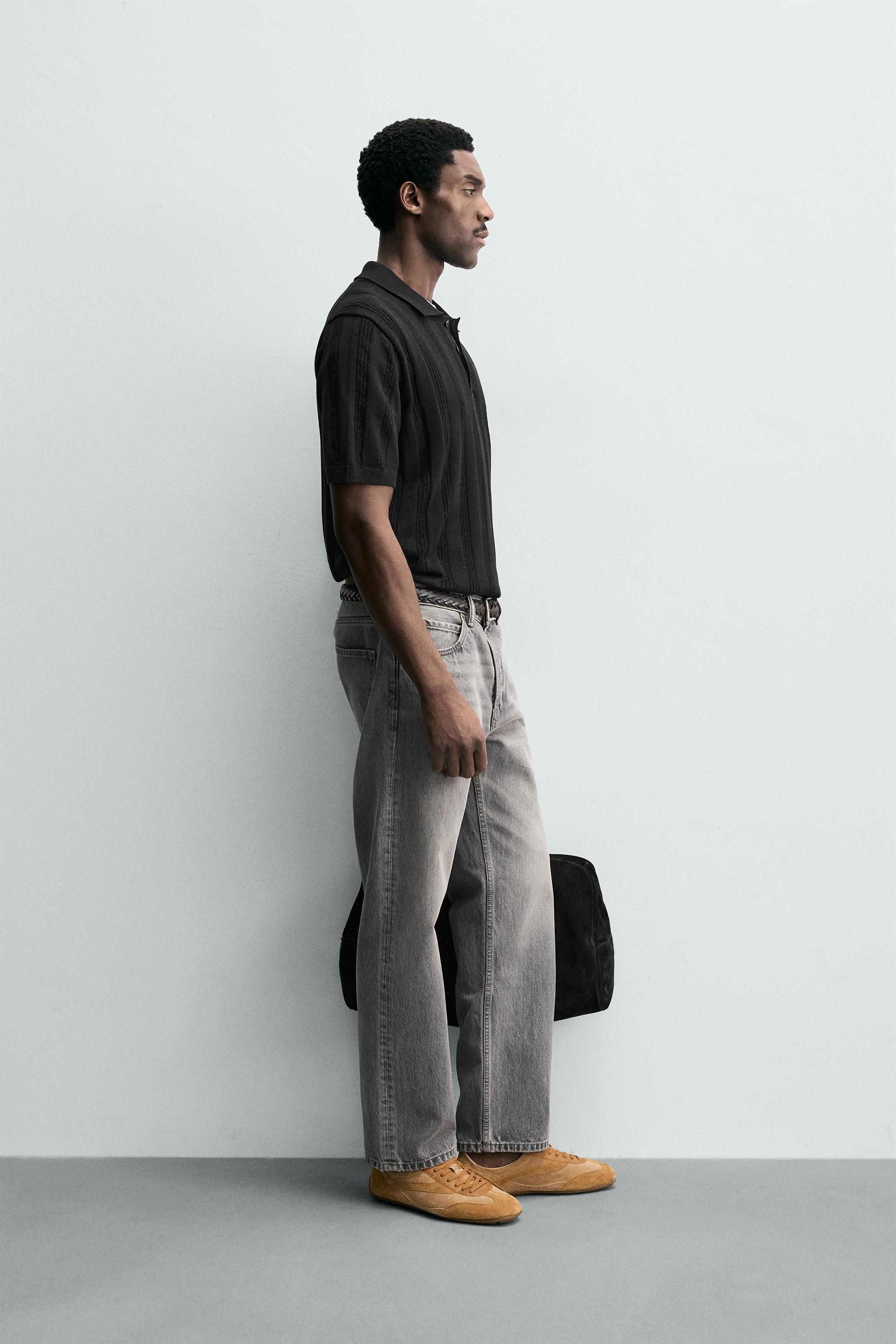 REGULAR FIT KNIT TEXTURED POLO