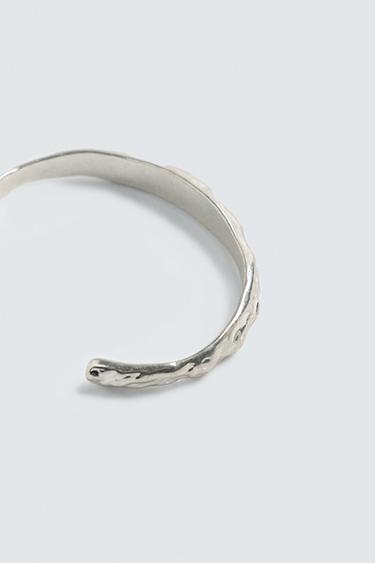 IRREGULAR METAL BRACELET - Silver by Zara - Image 1