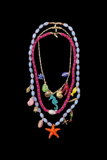 PACK 3 COLLARES CHARMS MARINOS - Multicolor de Zara