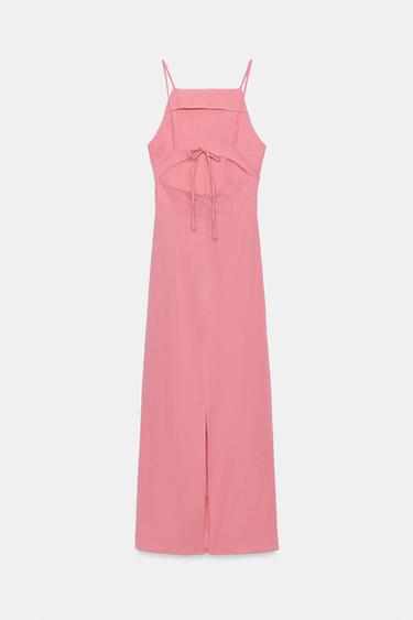 DRAPED TUBE MIDI DRESS - Pink by Zara - Image 8