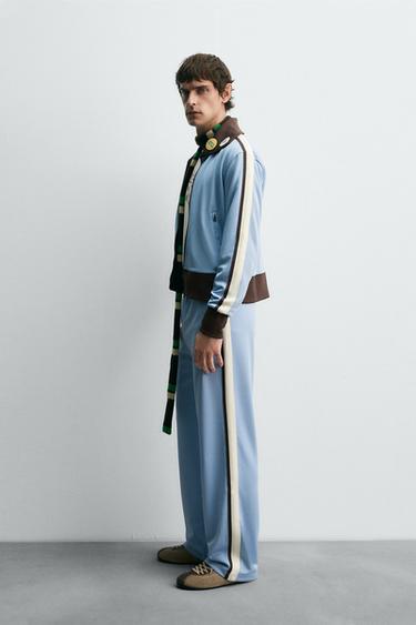 Zara CONTRAST JOGGER TROUSERS HARRY LAMBERT FOR ZARA X DISNEY - Sky blue