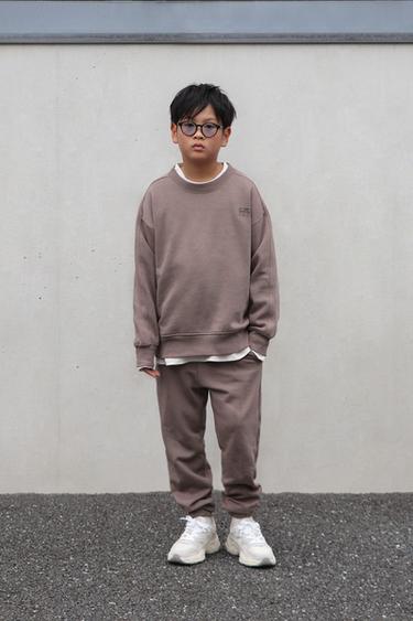 SWEATSHIRT AND JOGGERS SET - Pale pink by Zara