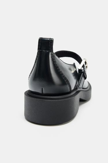 Zara PLATFORM BUCKLE MARY JANE - Black