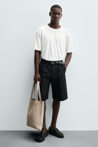 BOLSO SHOPPER PIEL - Marrón Arena de Zara - Imagen 0