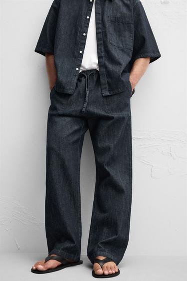 JEAN JOGGER COUPE DÉCONTRACTÉE - Indigo de Zara - Image 4