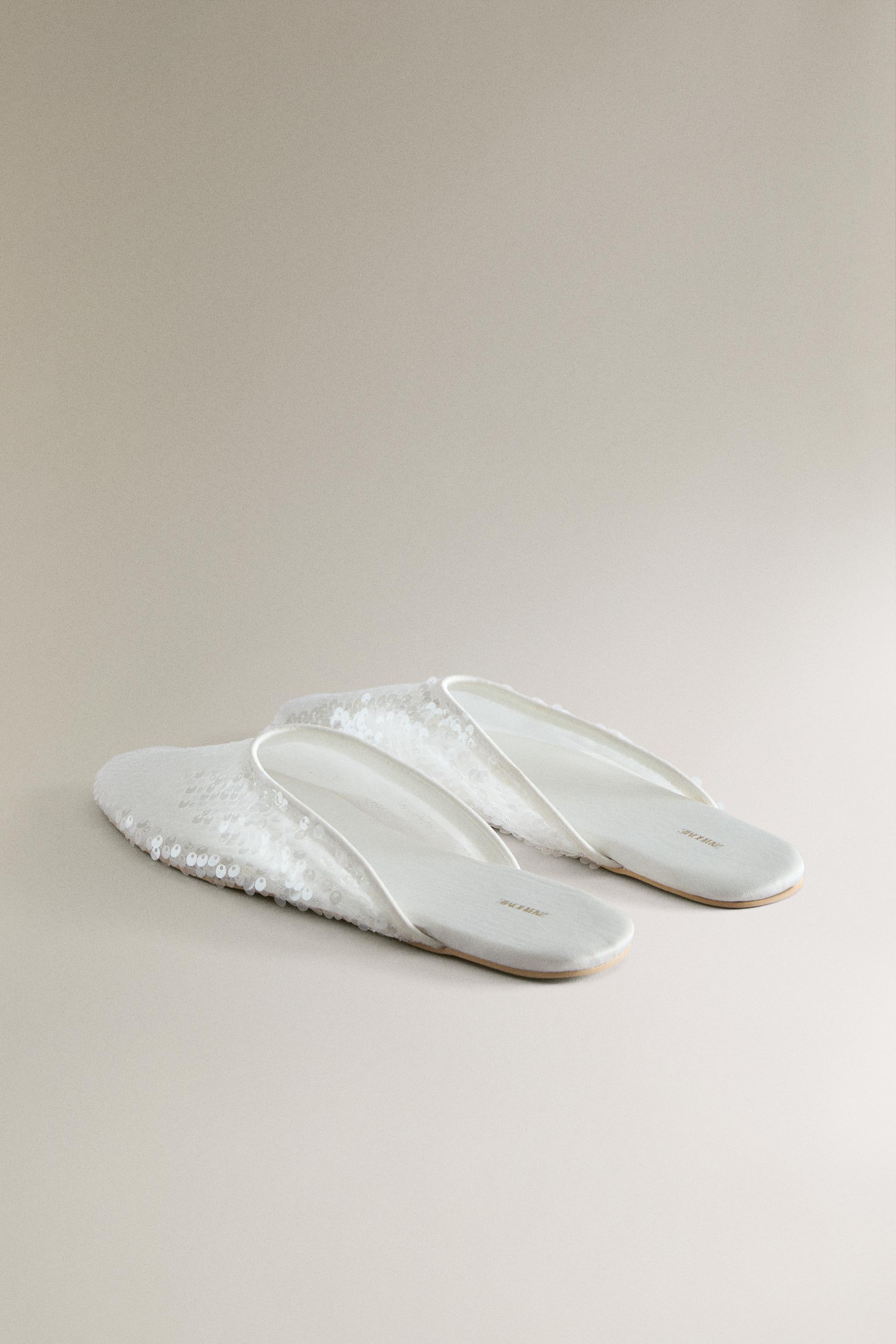 SEQUIN MULE SLIPPERS