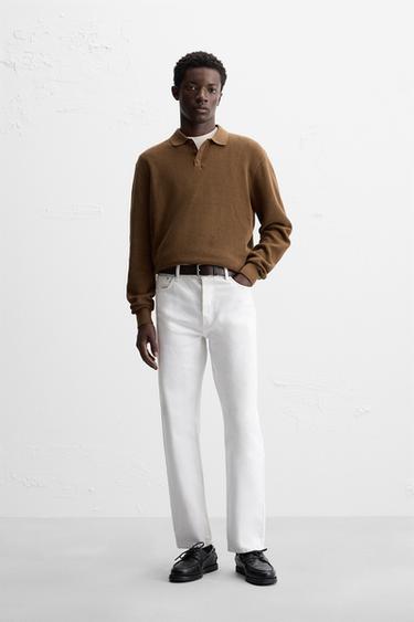 PEARL KNIT POLO SHIRT - Caramel by Zara