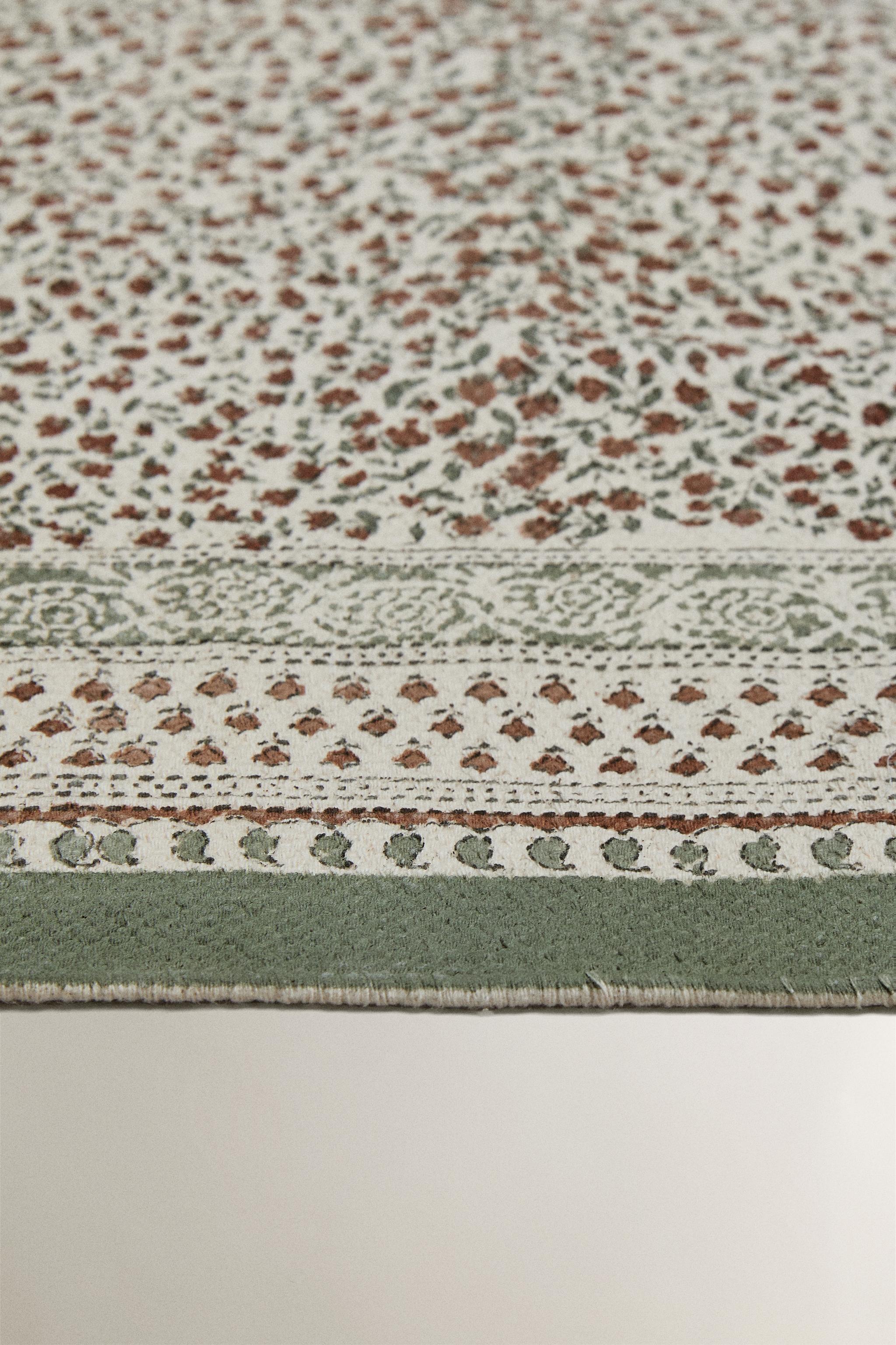 COTTON BLOCK PRINT AREA RUG