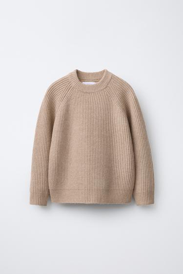 KNIT SWEATER - Light brown by Zara