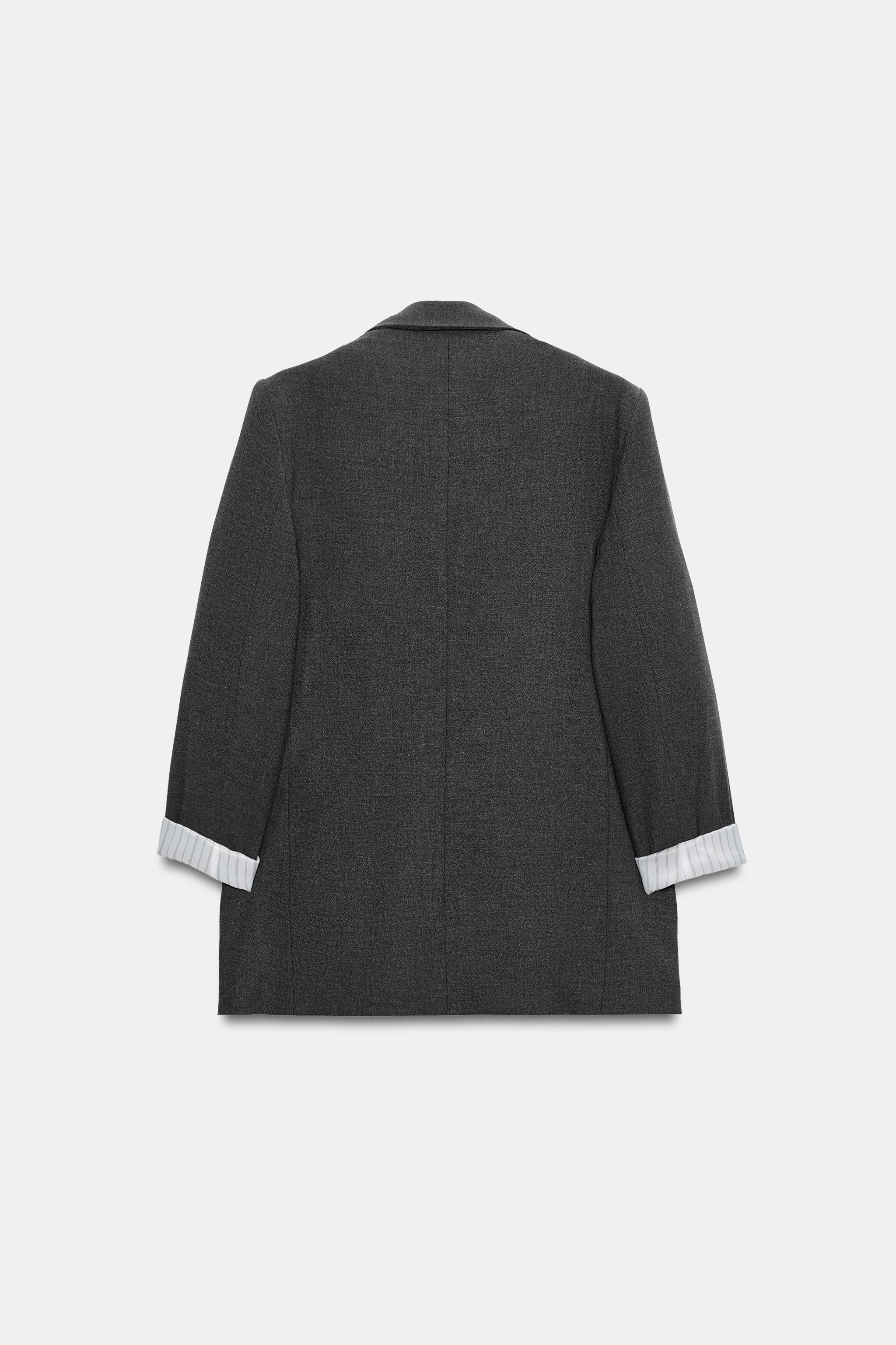 Zara VATKALI VE DESENLİ MANŞETLİ BLAZER görsel 8