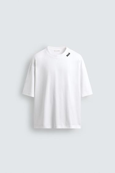 CONTRAST RELAXED FIT T-SHIRT - White by Zara