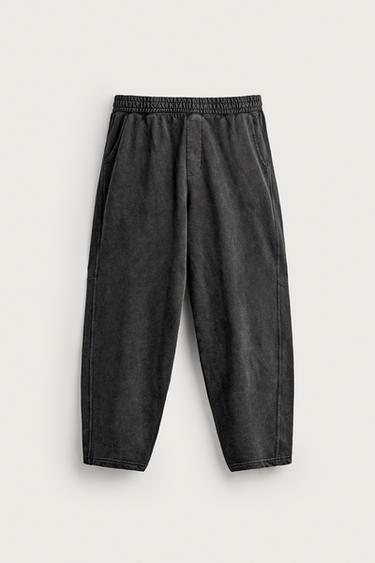 BASIC BALLOON-FIT JOGGERS — Dark anthracite 1