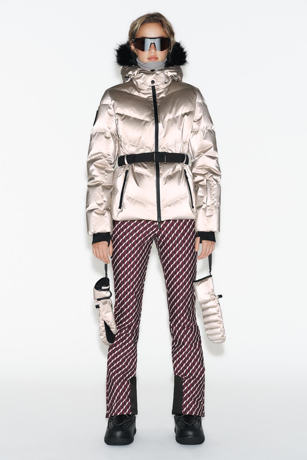80% DOWN 20% FEATHER WATER RESISTANT WINDPROOF RECCO TECHNOLOGY SKI COLLECTION QUILTED ANORAK