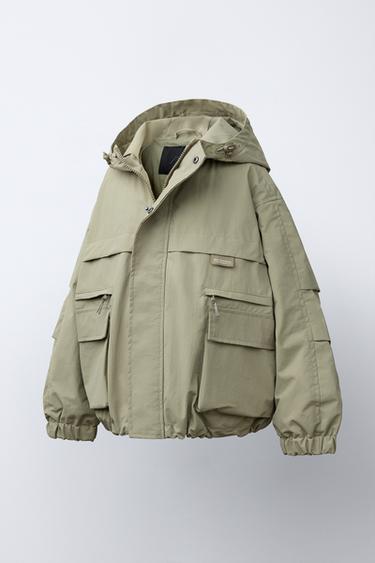 PARKA COURTE À POCHES - Kaki de Zara - Image 1