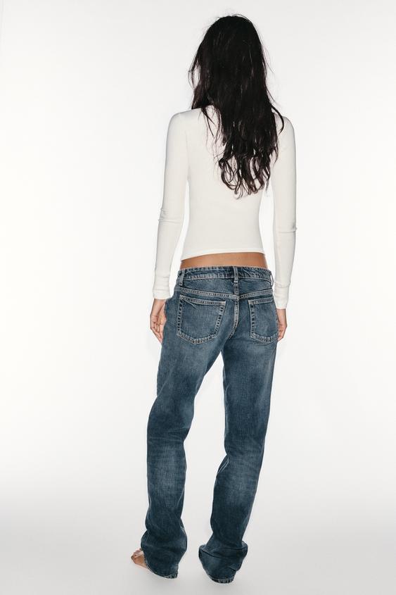 JEANS SLIM FIT CONFORT TAILLE BASSE TRF - Bleu marine de Zara - Image 4