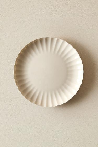 SCALLOPED PORCELAIN DESSERT PLATE - White by Zara - Image 5