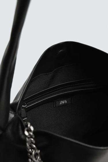 SAC BANDOULIÈRE AVEC CHAÎNE - Noir de Zara - Image 4