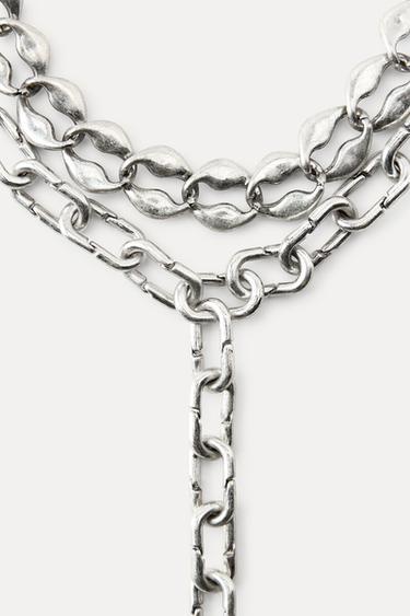 SAUTOIR CORNE MÉTALLIQUE - Argent Mat de Zara - Image 5