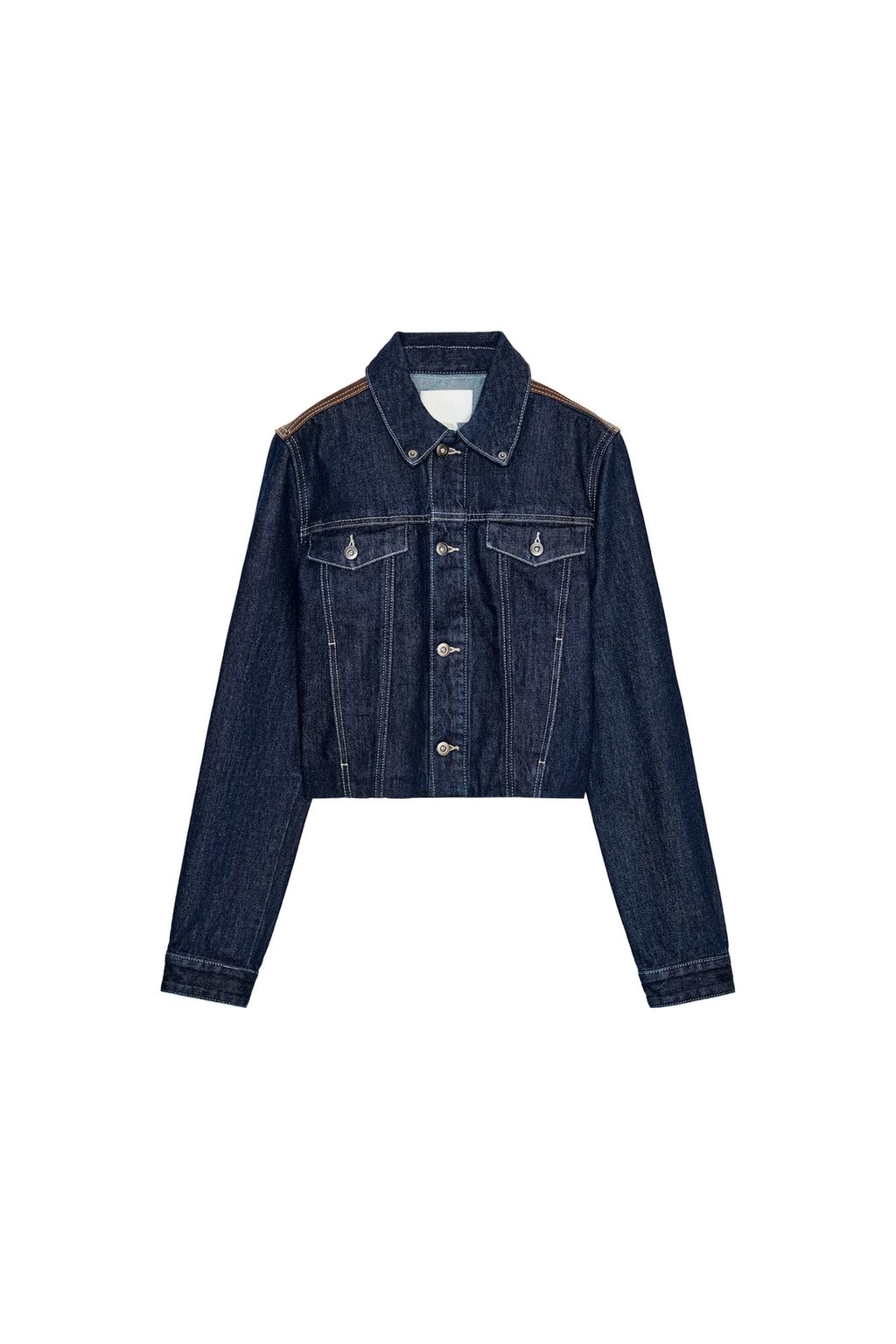 FAUX LEATHER DENIM EFFECT JACKET - image 3