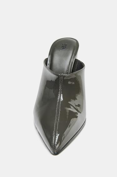 TALONS COMPENSÉS VERNIS - Gris de Zara - Image 4