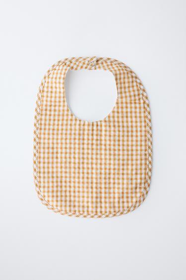 GINGHAM CHECK BIB - Mustard by Zara - Image 3