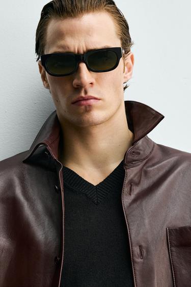 SURCHEMISE EN CUIR - Bordeaux de Zara - Image 4