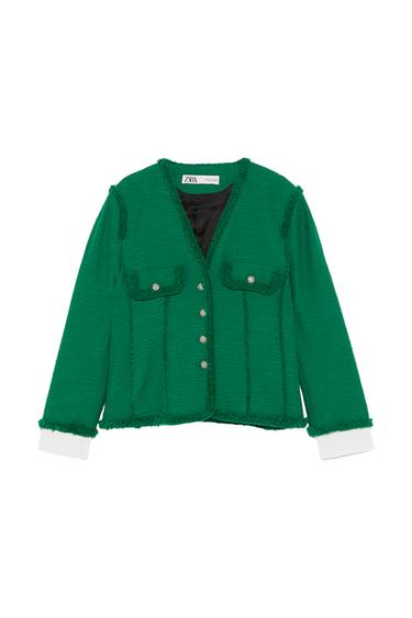 RHINESTONE BUTTON BLAZER