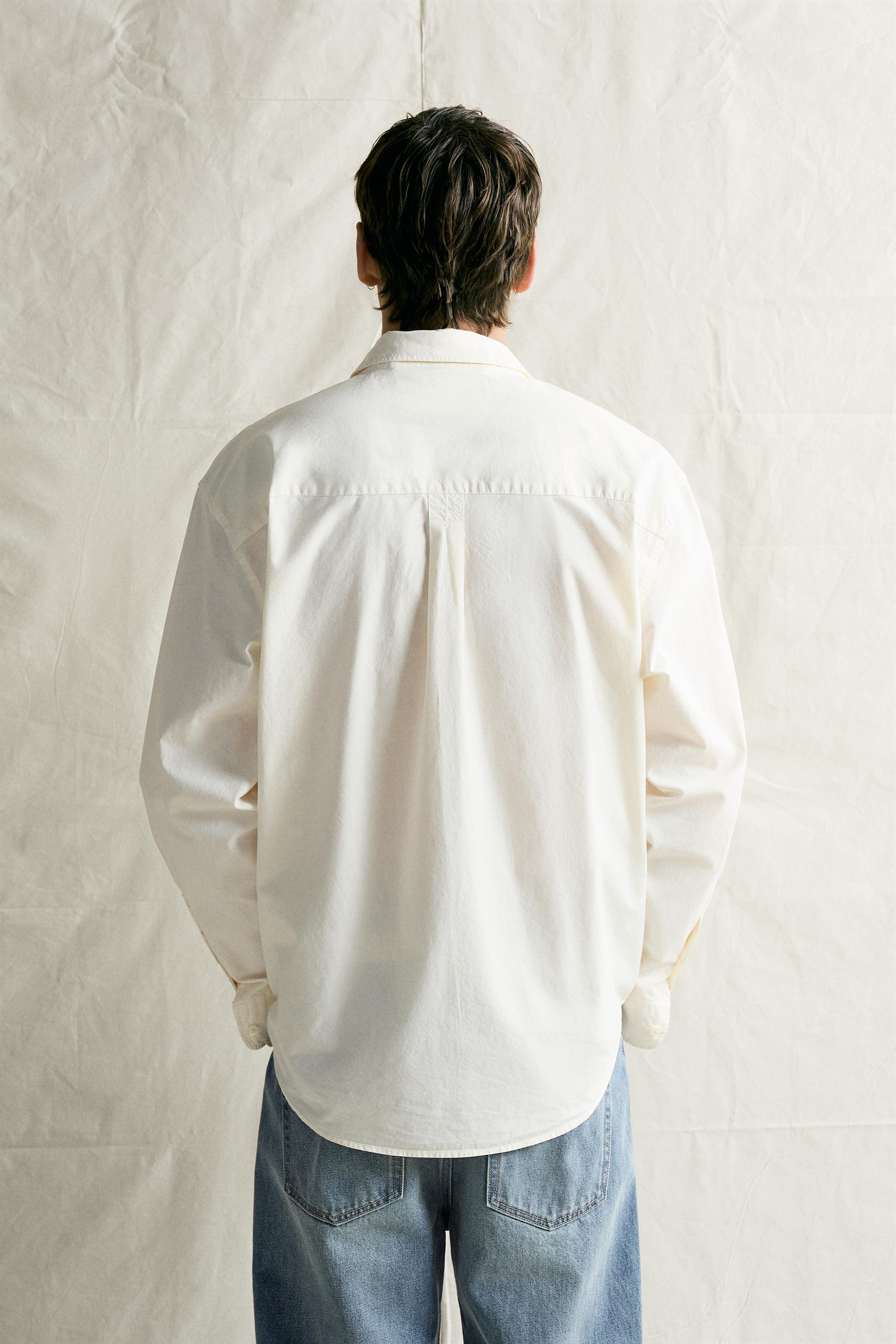 Zara RELAXED FIT PAMUKLU GÖMLEK görsel 3
