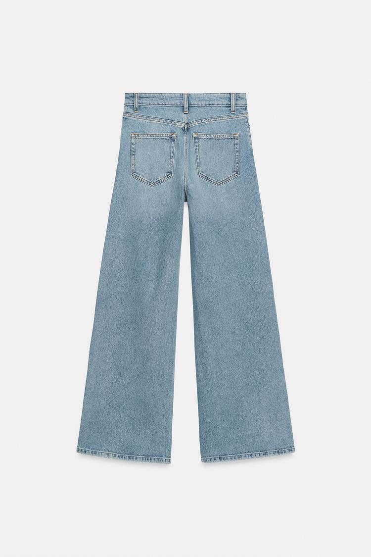 Jeans de tiro alto y pierna ancha de la colección ZW 7