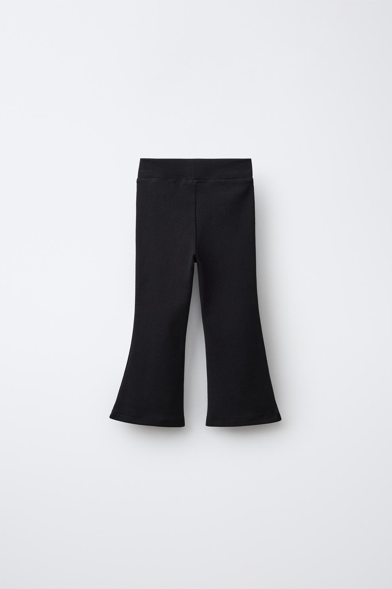 SPORTY FLARE LEGGINGS — Black