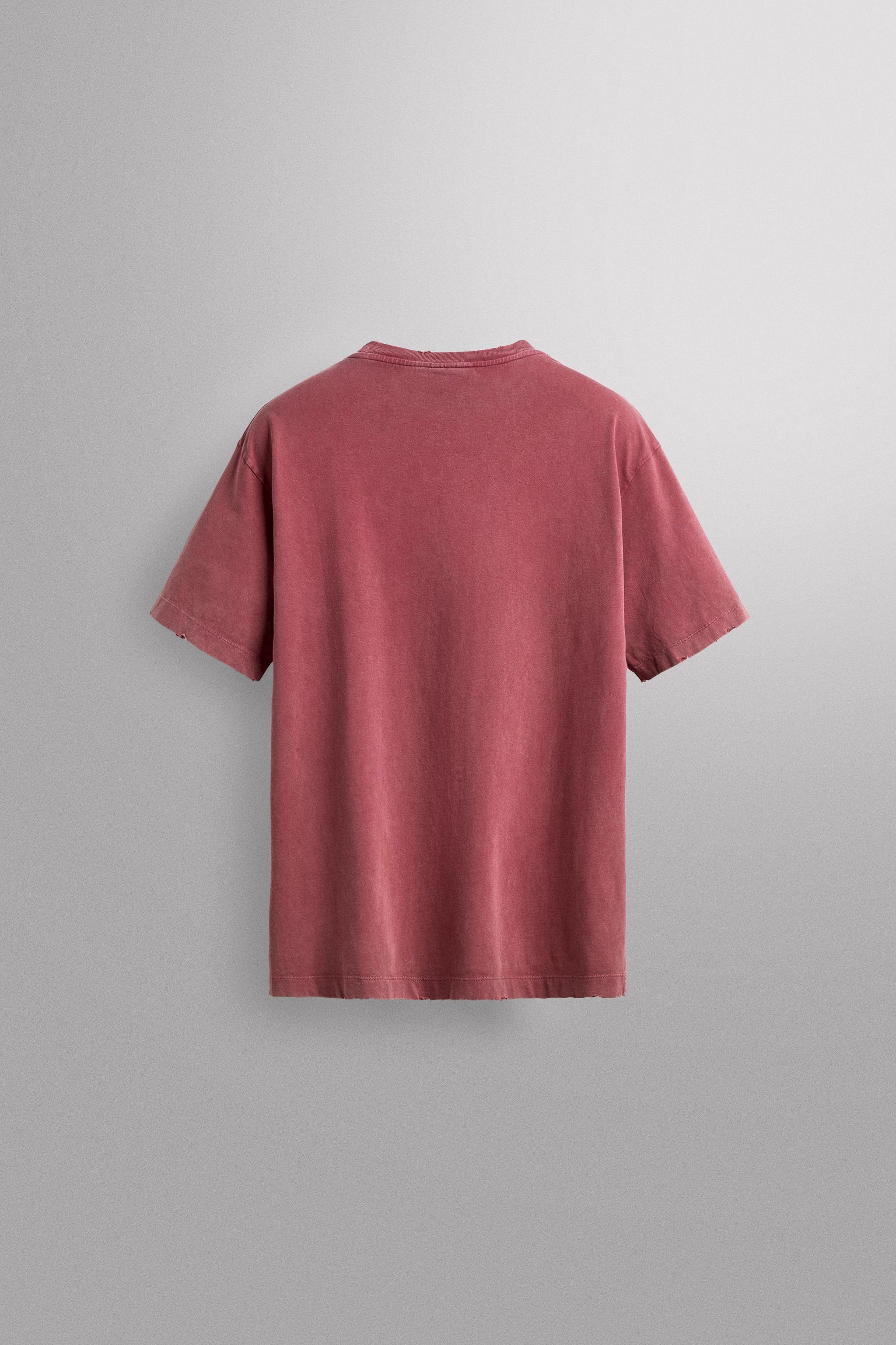 Мужские футболки Zara COTTON RUNNING T-SHIRT — фото 7