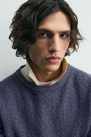 PULL STRUCTURÉ BOUCLÉ - Violet poudré de Zara - Image 4