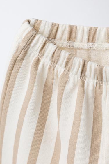 STRIPED TROUSERS - Light beige by Zara - Image 2