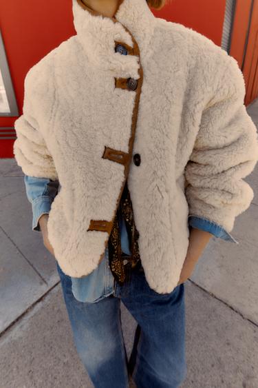 VESTE RÉVERSIBLE DOUBLE FACE - Marron clair de Zara - Image 4